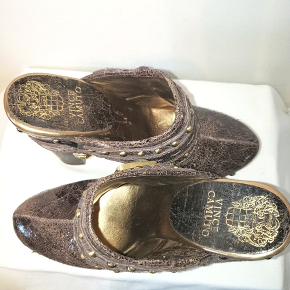 Vince Camuto Christies Dark Brown Platform Clogs - Picture 4 of 12